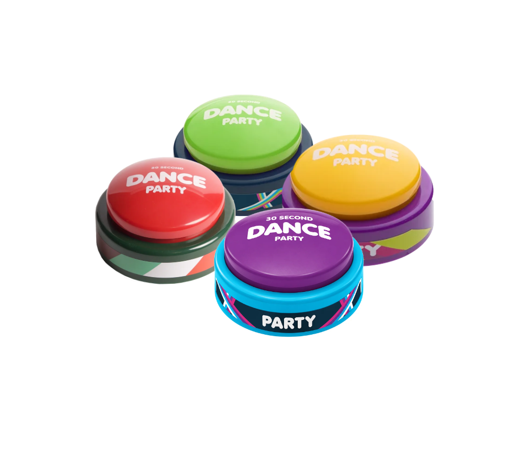 Volume 2 + Volume 3 + Holiday + Volume 4 dance party buttons