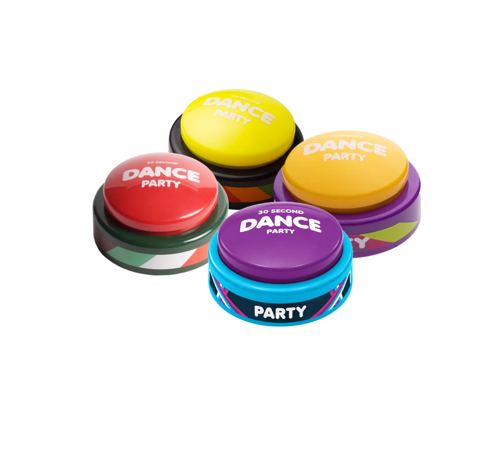 Original + Volume 2 + Holiday + Volume 4 dance party buttons