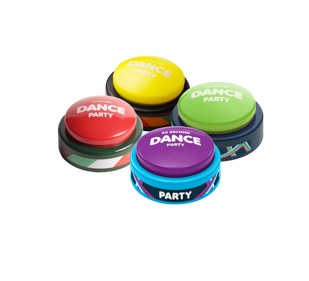Original + Volume 3 + Holiday + Volume 4 dance party buttons