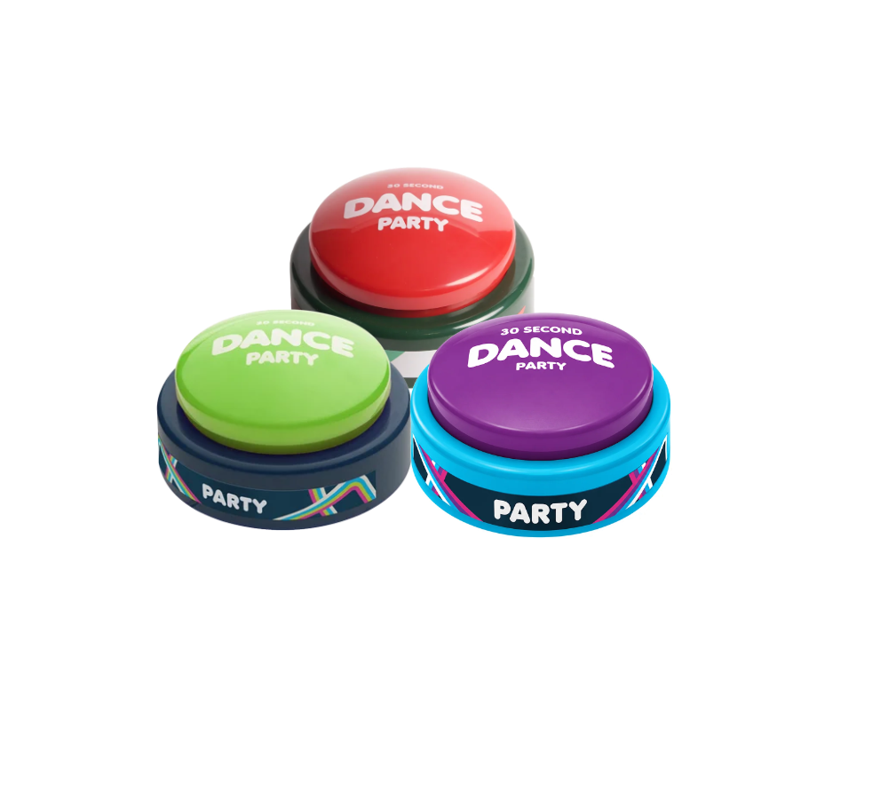 Volume 3 + Holiday + Volume 4 dance party buttons